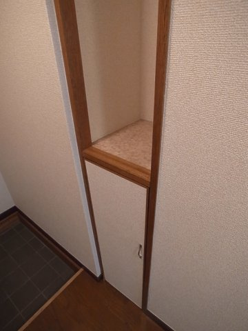 玄関 小さめですが、シューズボックスもあります。