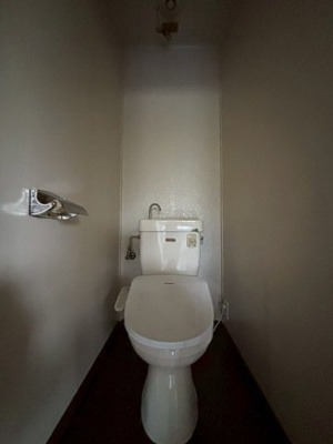 落ち着いた色調のトイレです