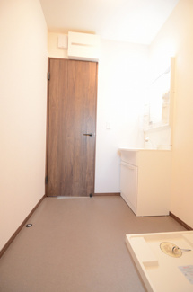 室内洗濯機置き場ありの洗面所