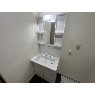 スペースが確保できる洗面所です