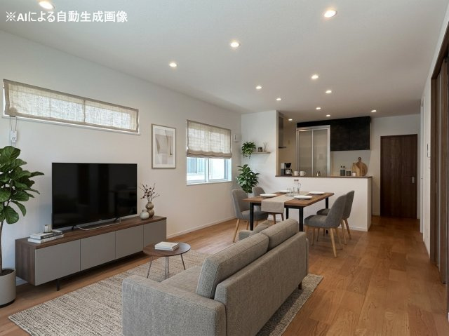 ※家具はCGです　気密対策Ｃ値や断熱等性能等級５をクリアした高性能な仕様で夏は涼しく冬は暖かく快適！