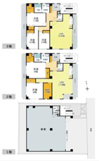 ゆとりある間取りで各部屋の広さが確保されています。リビングダイニングは開放感のあるスペースとなっています。各フロアにトイレや収納スペースが配置されており利便性があります。