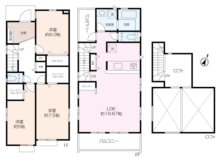 湘南鷹取5丁目新築一戸建て2号棟 カードキー シューズボックス クロゼット ２階リビング フローリング 横浜 湘南 横須賀の賃貸の不動産ならウスイホーム 横浜 湘南 横須賀の物件情報が豊富