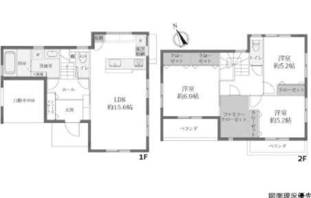 2階にはファミリークローゼットを完備。家族の衣類を1ヶ所にまとめ洗濯物の片付けがスムーズになります。