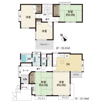 現況上物の建物間取図です