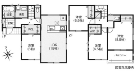 全居室6帖以上の広さを確保した4LDK！
1階にはファミリークローゼット、2階にはウォークインクローゼットを配置しています◎