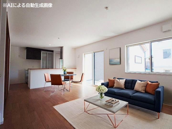 ※家具はCGです LDKは17帖の広さがあり隣接する和室と合わせることでより開放的な空間を演出します