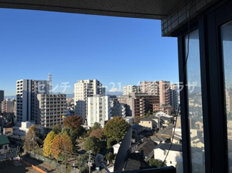 バルコニーからは高層階ならではの開放的な景色が広がります。周辺には緑も多く爽やかな眺望が楽しめます。大きな窓が採光をしっかり確保しリビング空間を明るく保ちます。