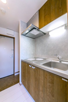 コンパクトなキッチンで掃除もラクラク