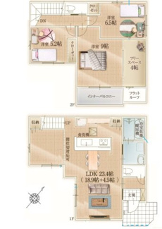 3780万円、3LDK、土地面積113.42m2、建物面積105.16m2 